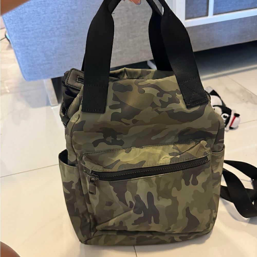 Green and black camouflage bag #19